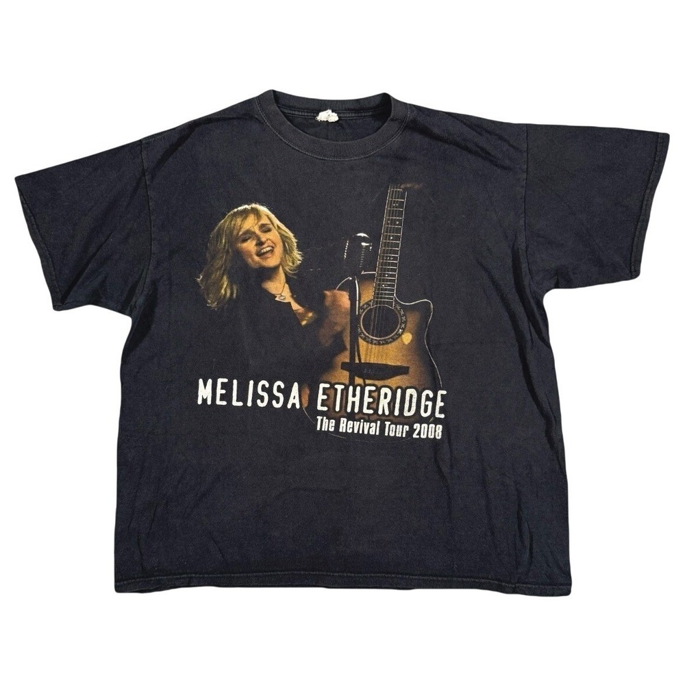 Melissa Etheridge The Revival Tour 2008 Concert T-Shirt Unisex XL Black Cotton